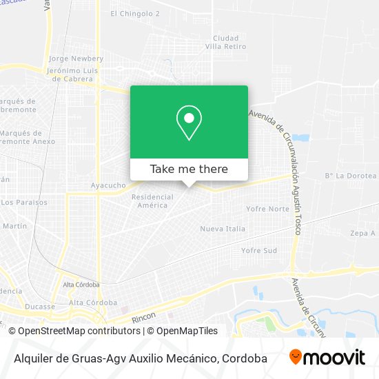 Alquiler de Gruas-Agv Auxilio Mecánico map