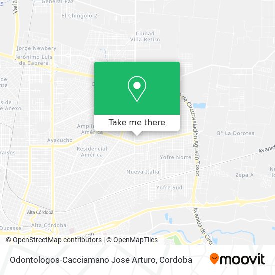 Odontologos-Cacciamano Jose Arturo map