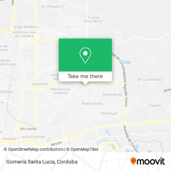 Gomería Santa Lucía map