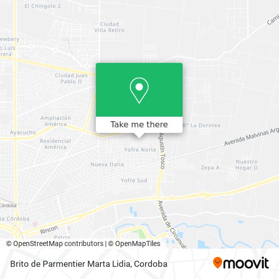 Brito de Parmentier Marta Lidia map