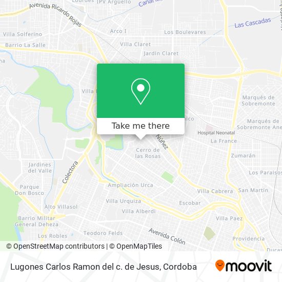 Lugones Carlos Ramon del c. de Jesus map