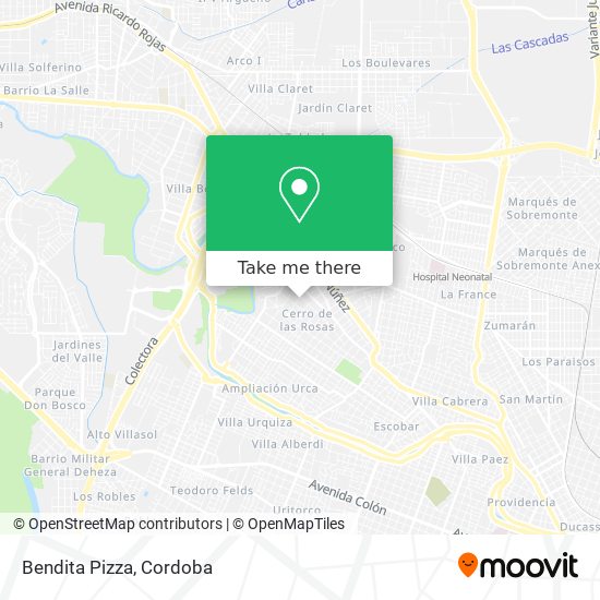 Mapa de Bendita Pizza