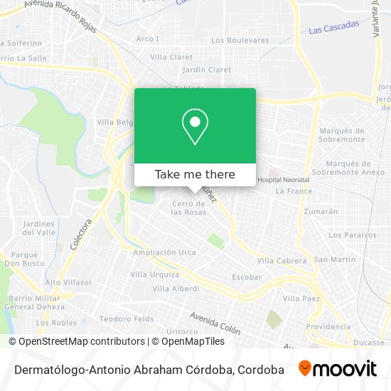 Dermatólogo-Antonio Abraham Córdoba map