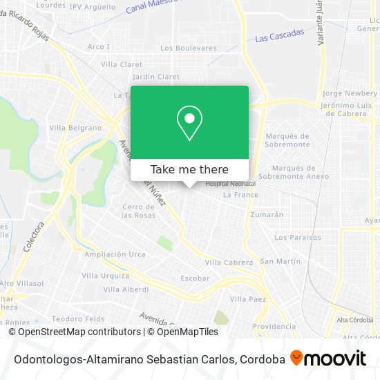 Odontologos-Altamirano Sebastian Carlos map