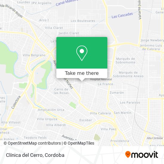 Clínica del Cerro map