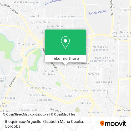 Bioquímico-Arguello Elizabeth Maria Cecilia map