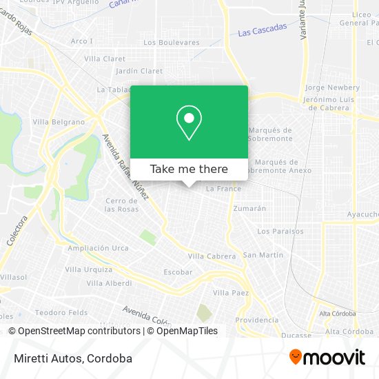 Mapa de Miretti Autos