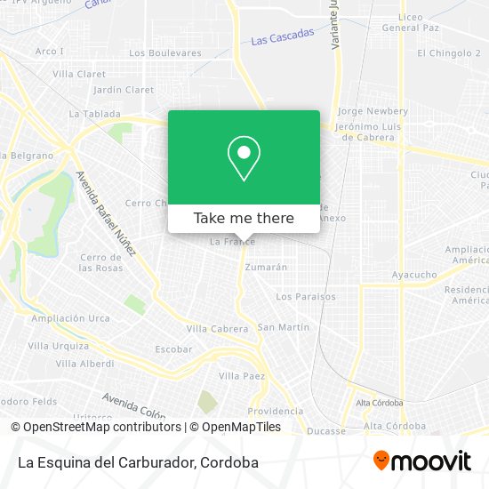 La Esquina del Carburador map