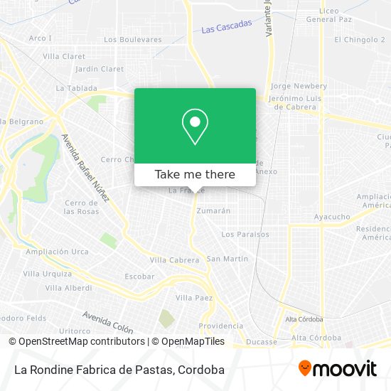 La Rondine Fabrica de Pastas map