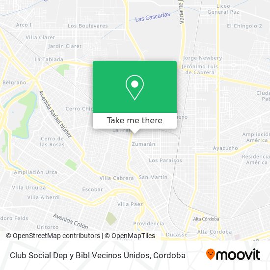 Club Social Dep y Bibl Vecinos Unidos map