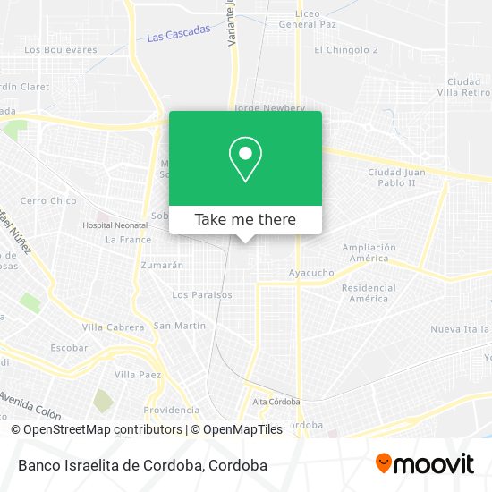 Mapa de Banco Israelita de Cordoba