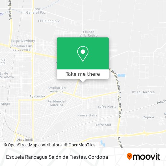 Escuela Rancagua Salón de Fiestas map