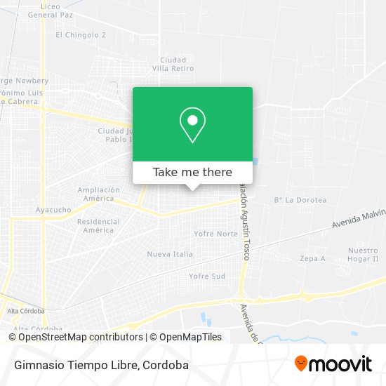 Gimnasio Tiempo Libre map