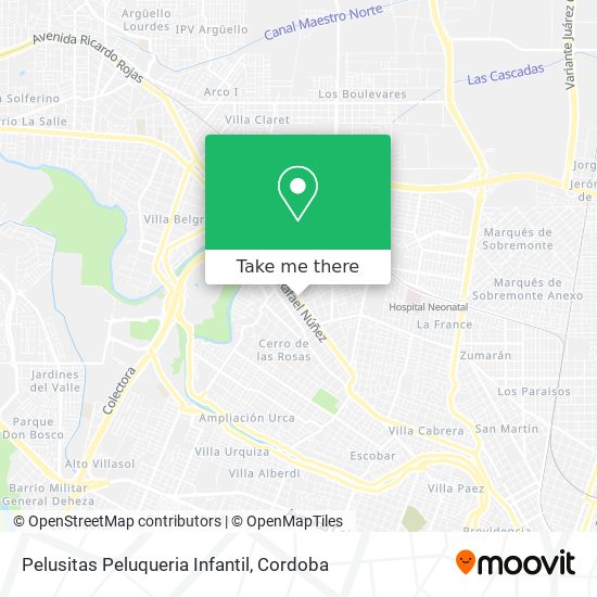 Mapa de Pelusitas Peluqueria Infantil
