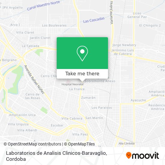Laboratorios de Analisis Clinicos-Baravaglio map