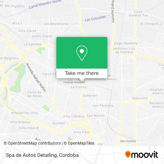Mapa de Spa de Autos Detailing