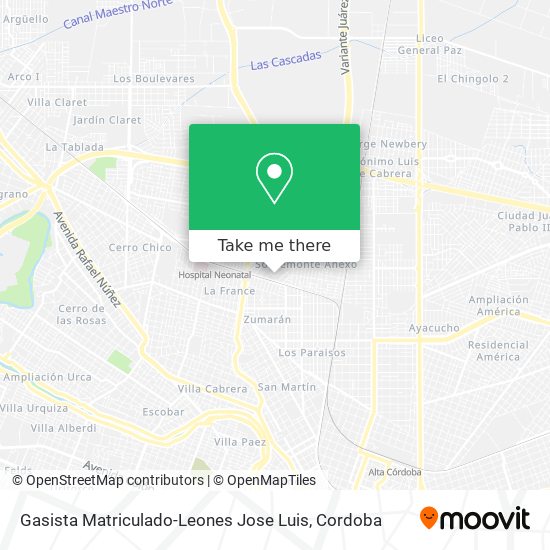 Mapa de Gasista Matriculado-Leones Jose Luis