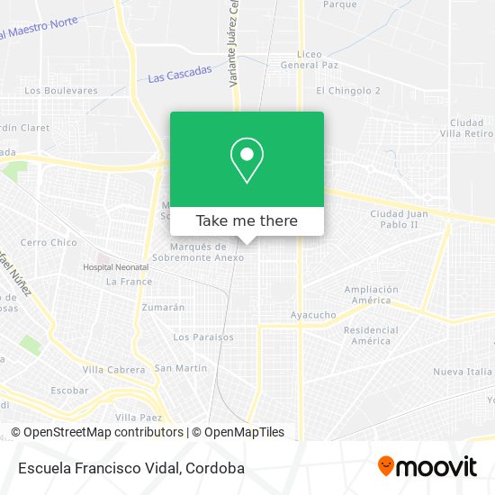Mapa de Escuela Francisco Vidal