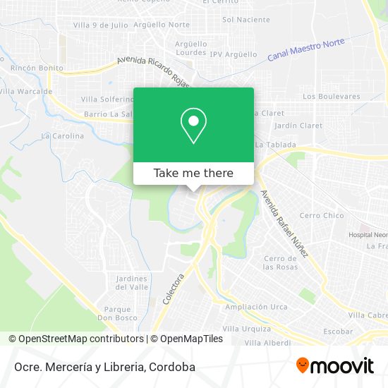 Ocre. Mercería y Libreria map