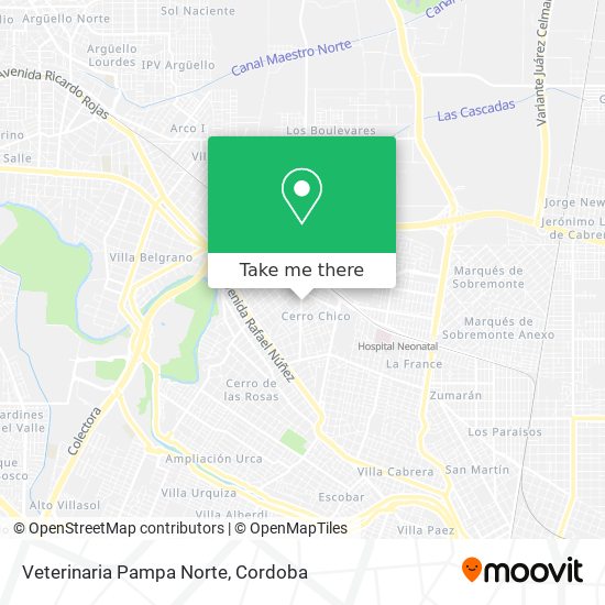 Mapa de Veterinaria Pampa Norte
