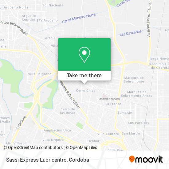 Sassi Express Lubricentro map