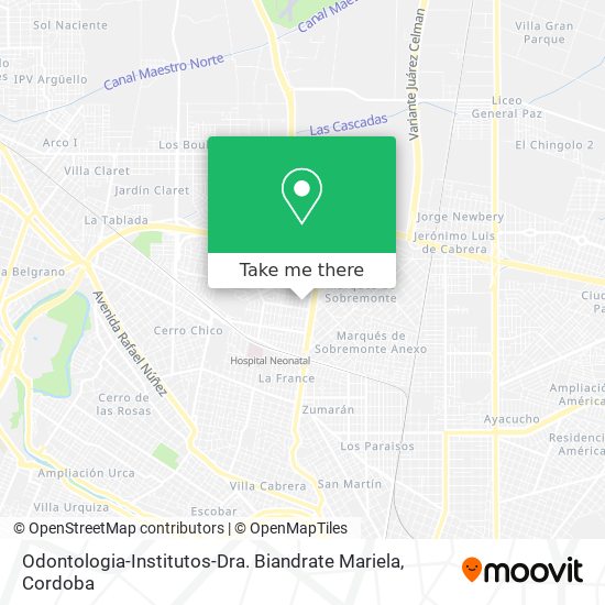 Mapa de Odontologia-Institutos-Dra. Biandrate Mariela