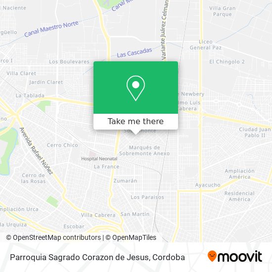 Mapa de Parroquia Sagrado Corazon de Jesus