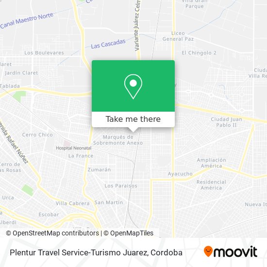 Mapa de Plentur Travel Service-Turismo Juarez