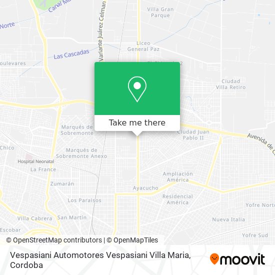 Vespasiani Automotores Vespasiani Villa Maria map