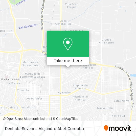 Dentista-Severina Alejandro Abel map