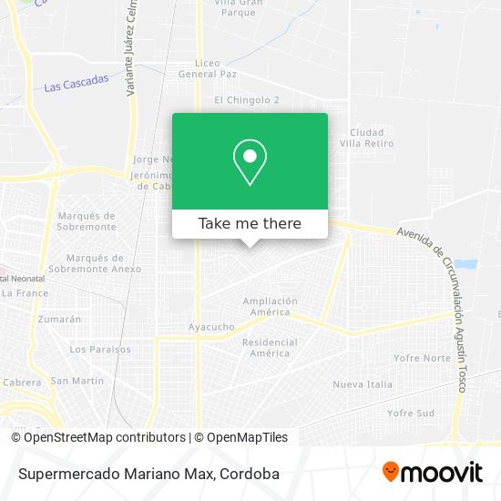 Mapa de Supermercado Mariano Max