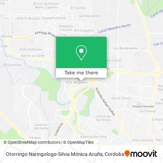Otorringo Naringologo-Silvia Mónica Acuña map