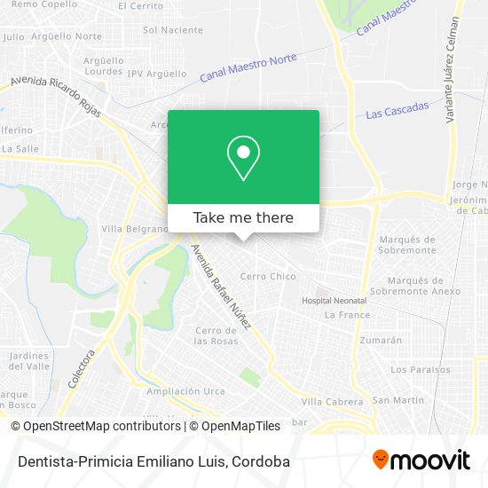 Dentista-Primicia Emiliano Luis map