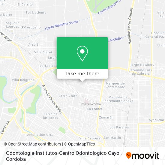 Mapa de Odontologia-Institutos-Centro Odontologico Cayol