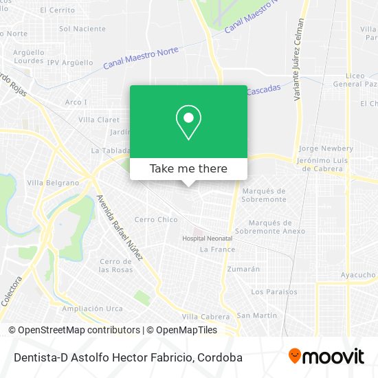 Mapa de Dentista-D Astolfo Hector Fabricio