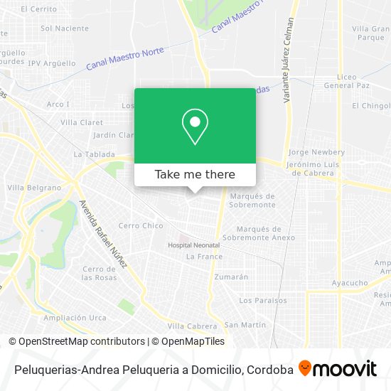 Mapa de Peluquerias-Andrea Peluqueria a Domicilio