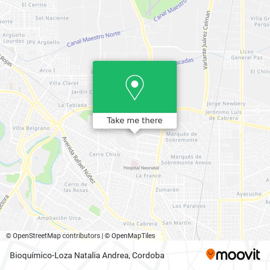 Bioquímico-Loza Natalia Andrea map