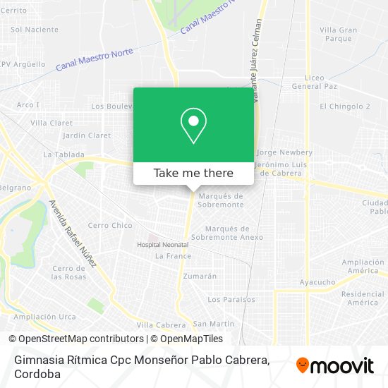 Gimnasia Rítmica Cpc Monseñor Pablo Cabrera map