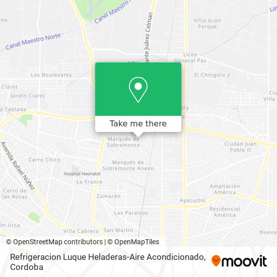 Mapa de Refrigeracion Luque Heladeras-Aire Acondicionado