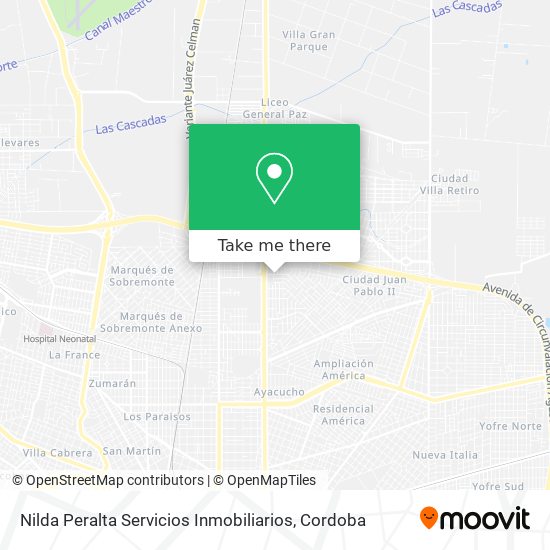 Nilda Peralta Servicios Inmobiliarios map