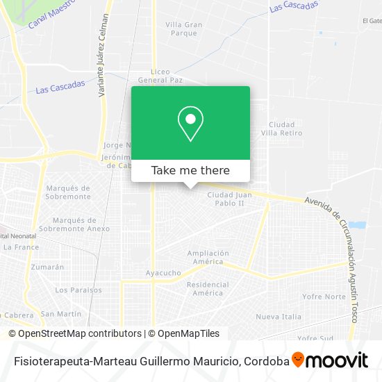 Mapa de Fisioterapeuta-Marteau Guillermo Mauricio