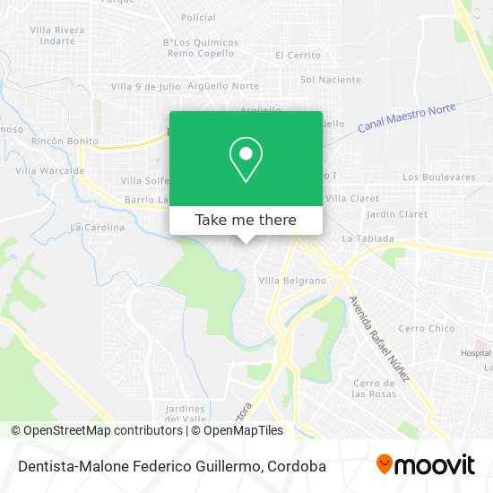 Dentista-Malone Federico Guillermo map