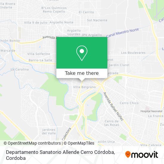 Departamento Sanatorio Allende Cerro Córdoba map