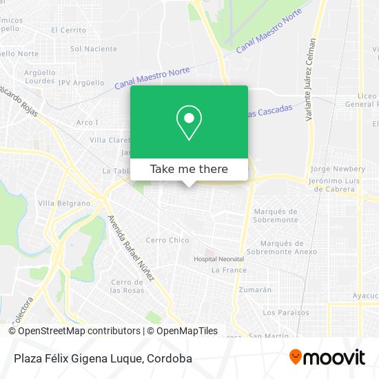 Plaza Félix Gigena Luque map