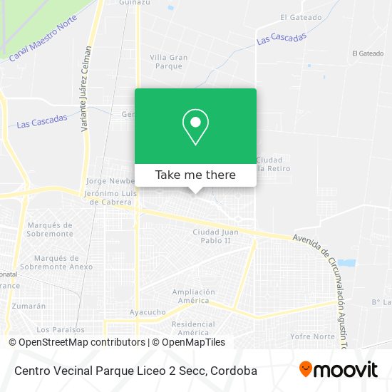 Centro Vecinal Parque Liceo 2 Secc map