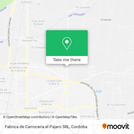 Fabrica de Carroceria el Pajaro SRL map