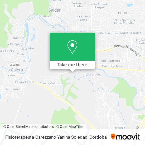 Mapa de Fisioterapeuta-Carezzano Yanina Soledad