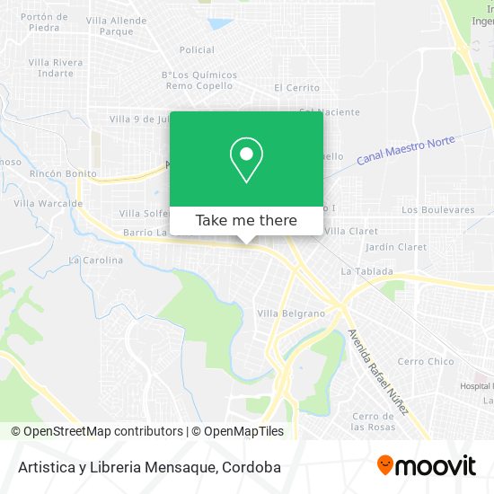 Artistica y Libreria Mensaque map