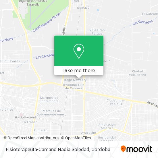 Fisioterapeuta-Camaño Nadia Soledad map
