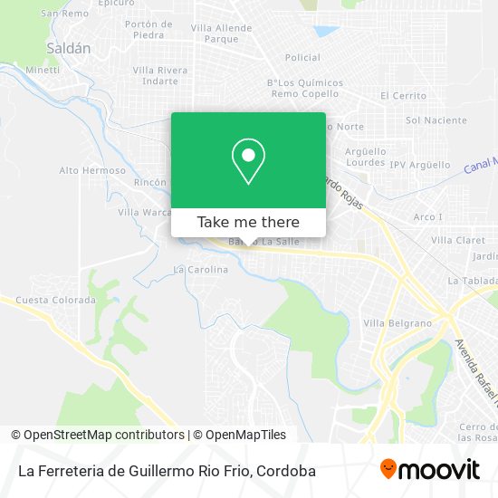 La Ferreteria de Guillermo Rio Frio map